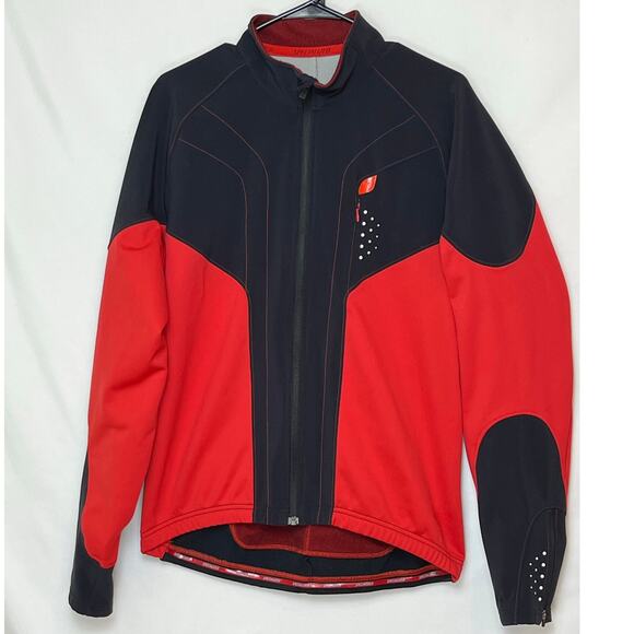 Specialized Womens XL Black Red Zip Front Long Sleeve Cycling Jacket Performance - Picture 1 of 9